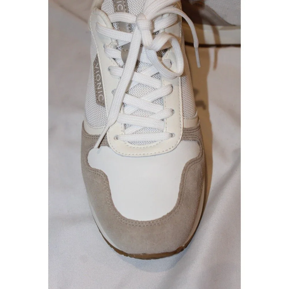 Vionic‎ Monarch Women Orthotic Support Sneakers White Cobblestone SZ 11 NIB